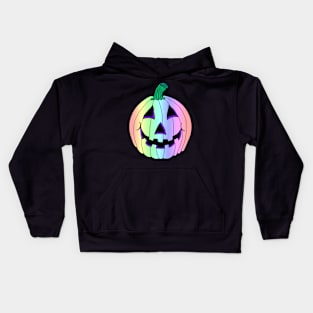 Rainbow Pastel Jack-O-Lantern Kids Hoodie